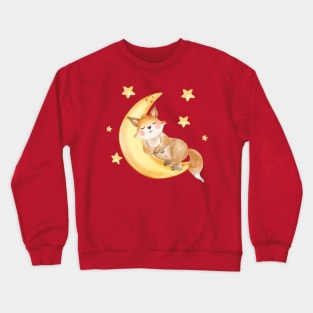 Fox Moon Sleeping Crewneck Sweatshirt